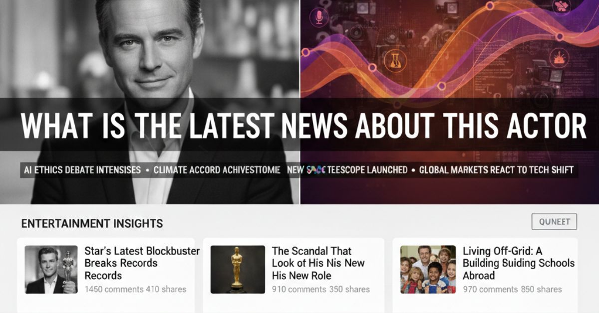 What Is the Latest News About This Actor